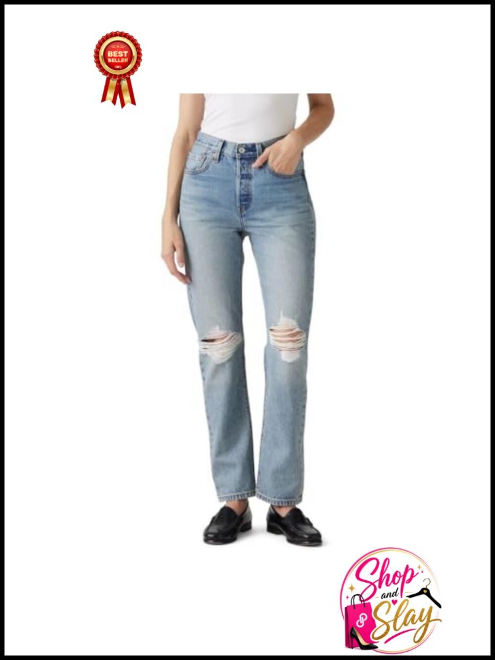 Levi's 501 Original Fit High Rise Straight Leg Button Fly Jeans